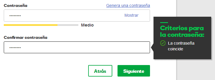 Confirma Tu Contraseña