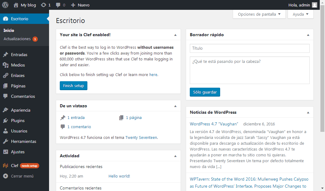 Administración de WordPress