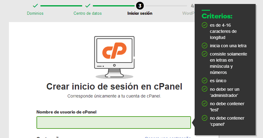 Crear Usuarios para cPanel