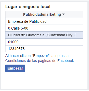 Formulario de Información de Tu Negocio