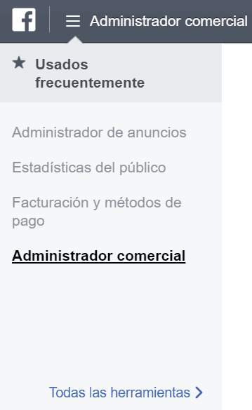 Administrador Comercial de Facebook