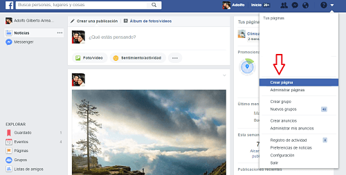 Crear Fanpage de Facebook