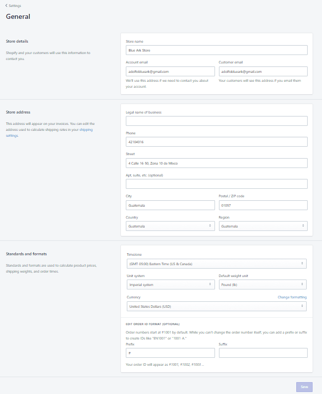 General Shopify