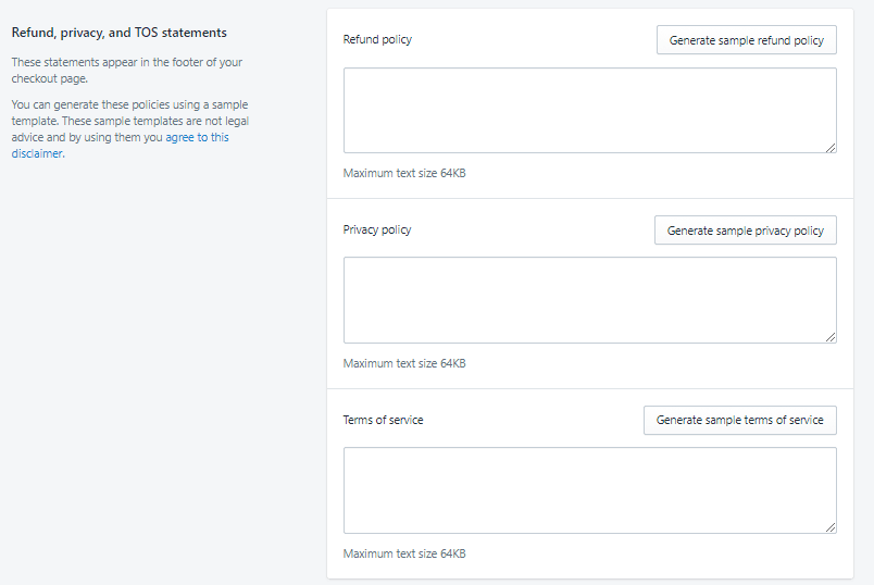 Políticas para Crear Tienda Online con Shopify