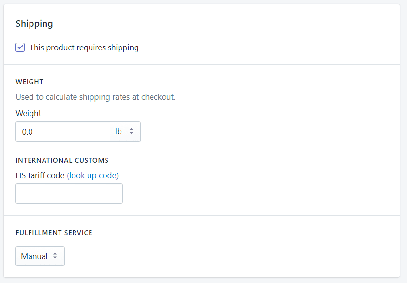 Shipping de Producto en Shopify