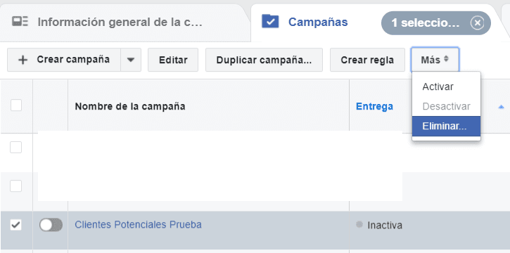 Activar o Desactivar Campañas