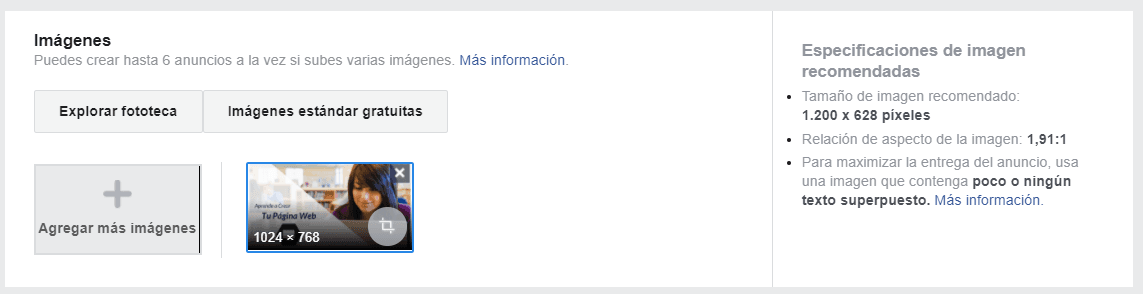 Imagen para Anuncio de Facebook