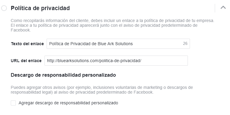 Política de Privacidad del Formulario