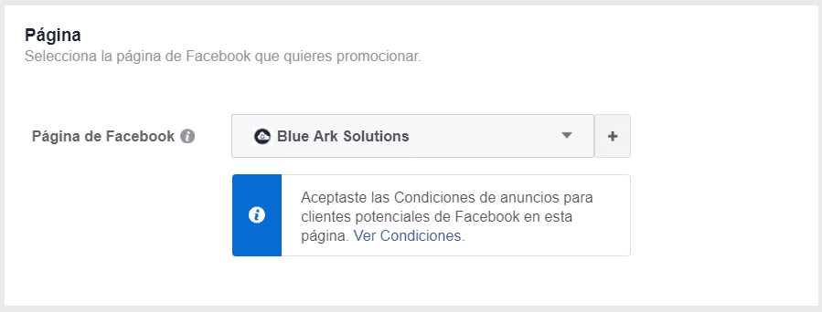 Selecciona la Página de Fans