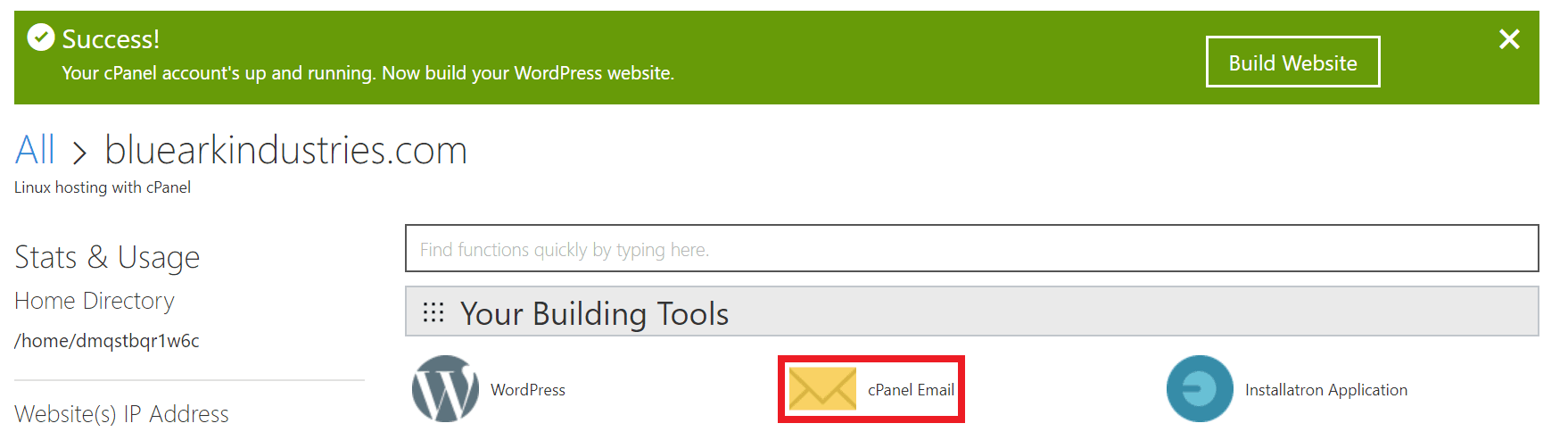 Dentro del cPanel del Hosting.