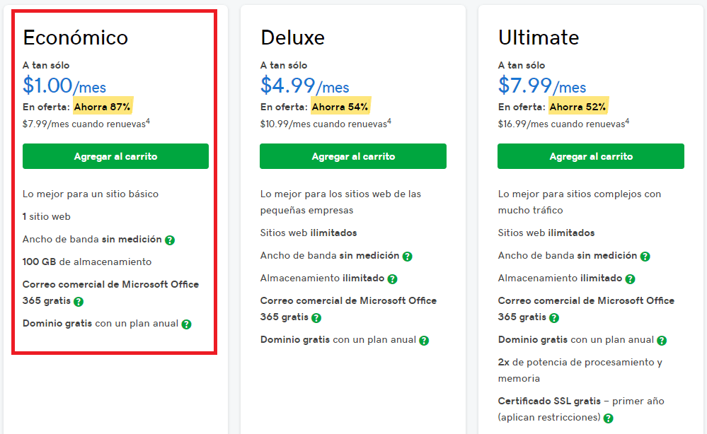 Selecciona el Plan más Económico