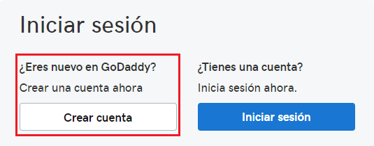 Selecciona la Opción Crear Cuenta