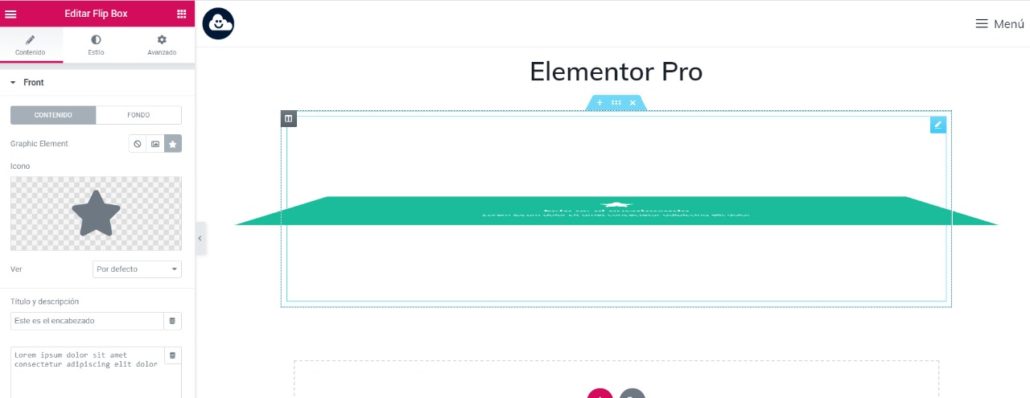 Flip Box de Elementor Pro