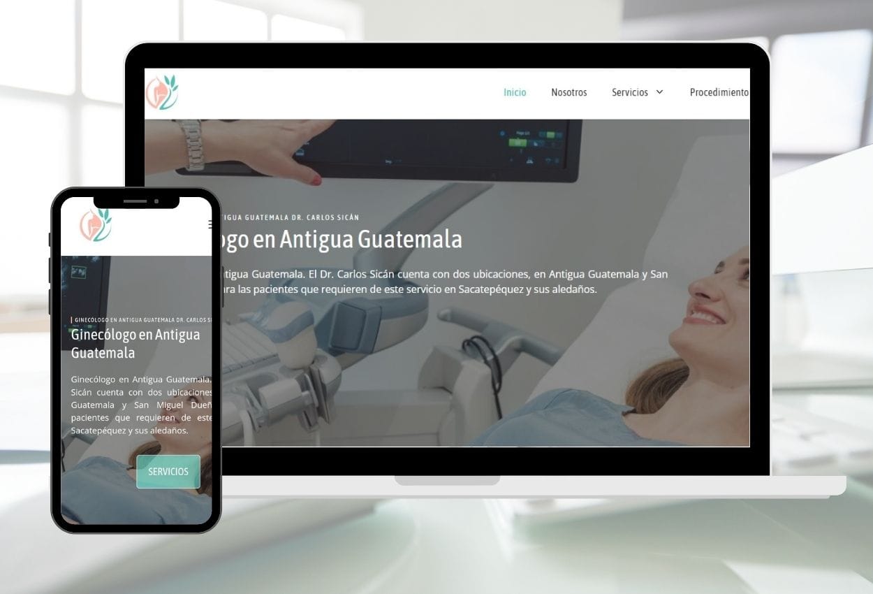 Diseño de sitio web del Ginecólogo en Antigua Guatemala Dr. Carlos Sicán