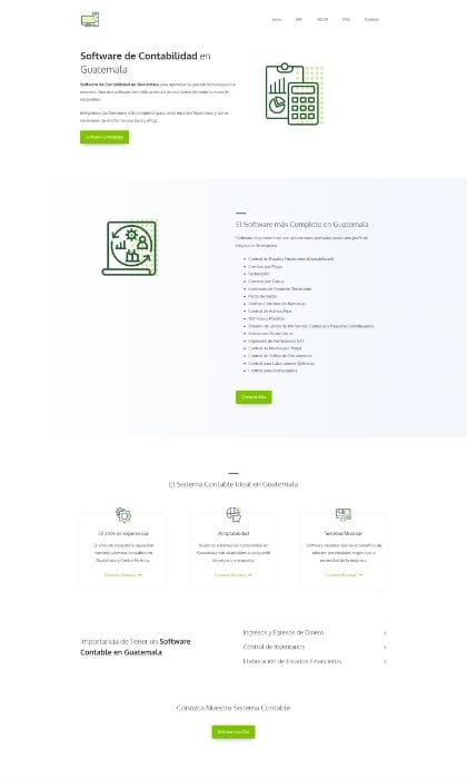 Página Web de Software Contable en Guatemala